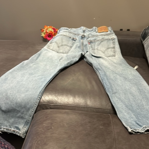 Levis Men's 505 Distressed Stone Washed Jeans Excel cond. Size 38x30 - Picture 5 of 5